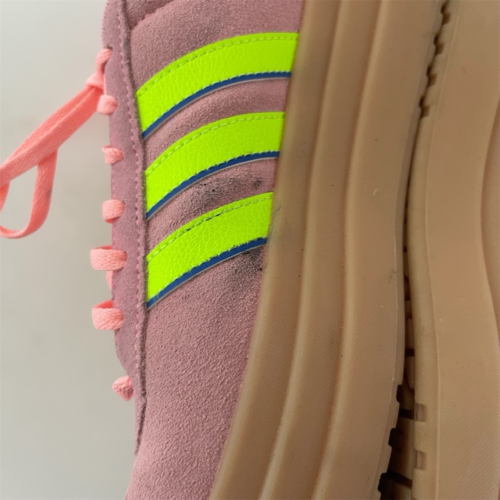 Adidas VL Court Bold Damen Sneaker Pink Lemon Blue Gum Skateboard Size US 11 - Picture 7 of 9